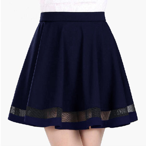 High waist pleated skirt A-line skirt - ROUTINE FASHION
